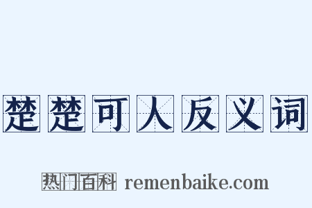 楚楚可人反义词是什么意思的图片